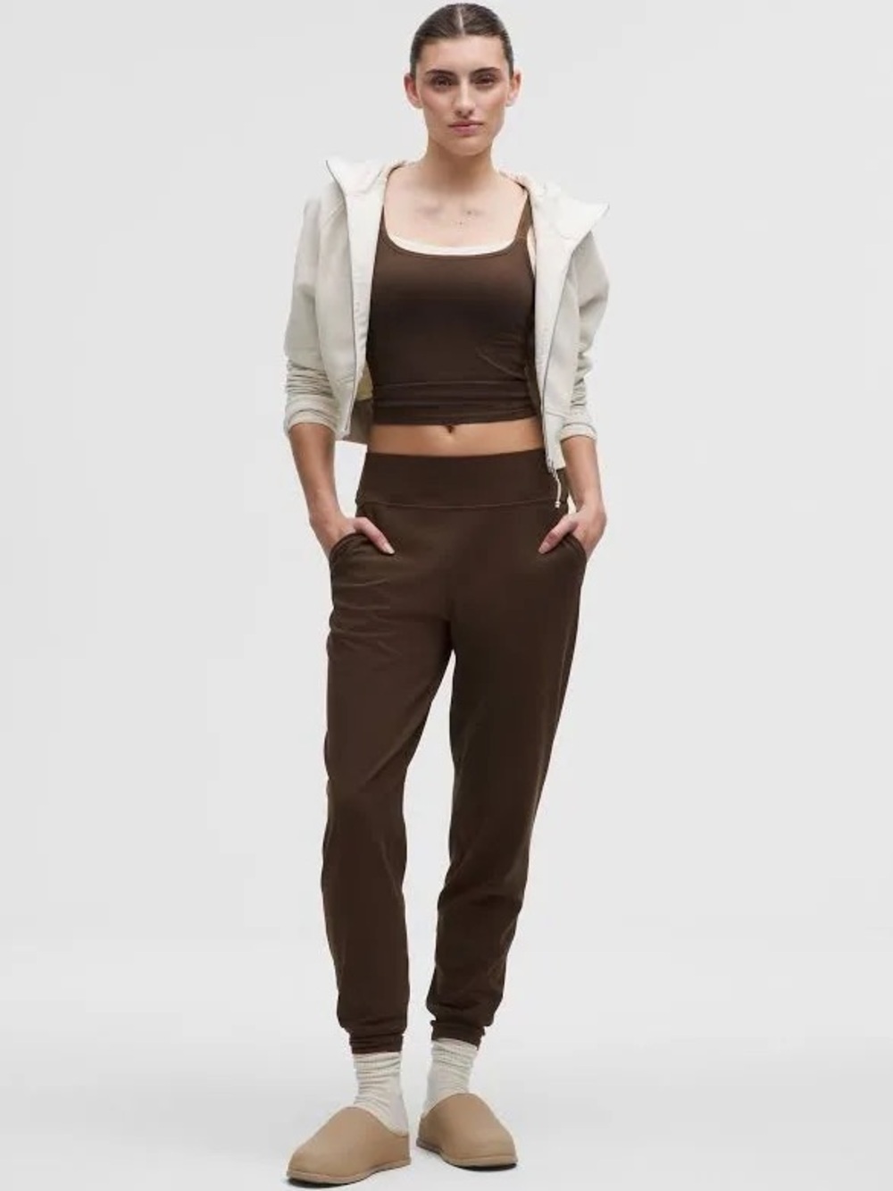 lululemon Align™ High-Rise Jogger Short women's size 8 walnut crunch